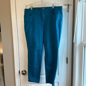 Loft teal jeans 18 curvy skinny